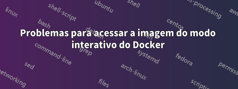 Problemas para acessar a imagem do modo interativo do Docker