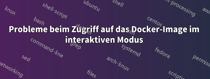 Probleme beim Zugriff auf das Docker-Image im interaktiven Modus