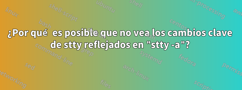 ¿Por qué es posible que no vea los cambios clave de stty reflejados en "stty -a"?