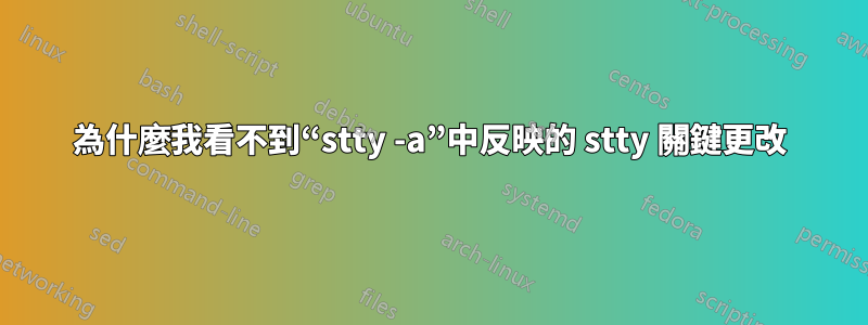 為什麼我看不到“stty -a”中反映的 stty 關鍵更改