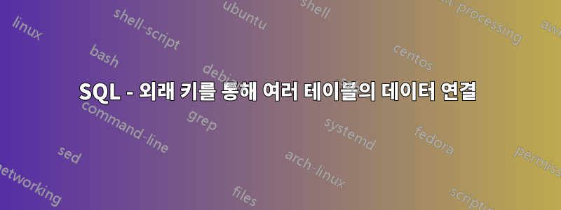 SQL - 외래 키를 통해 여러 테이블의 데이터 연결