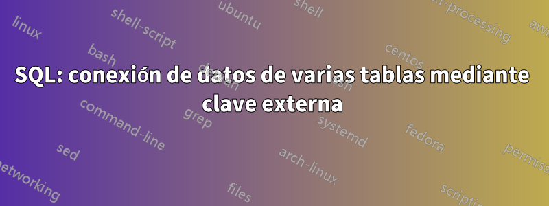 SQL: conexión de datos de varias tablas mediante clave externa