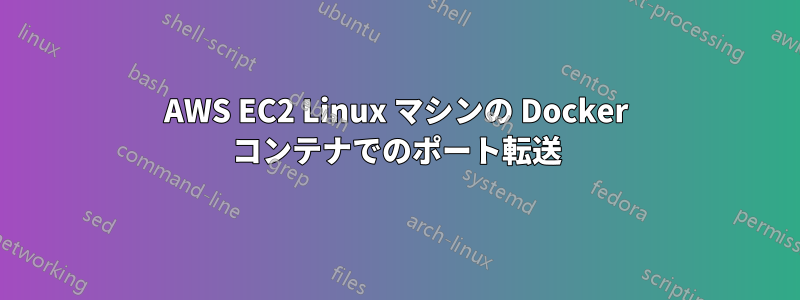 AWS EC2 Linux マシンの Docker コンテナでのポート転送