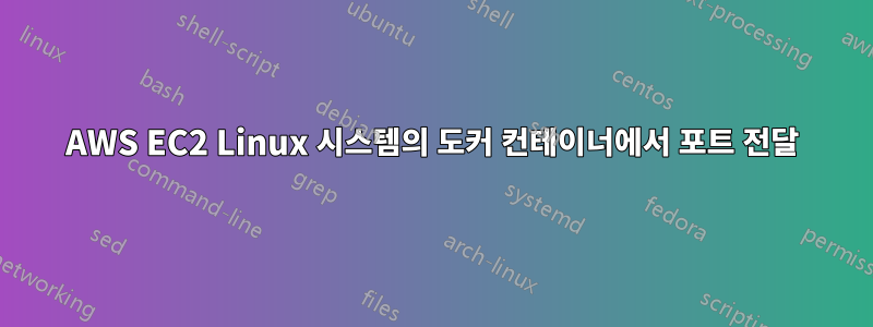 AWS EC2 Linux 시스템의 도커 컨테이너에서 포트 전달