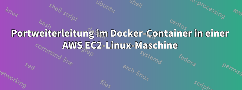 Portweiterleitung im Docker-Container in einer AWS EC2-Linux-Maschine