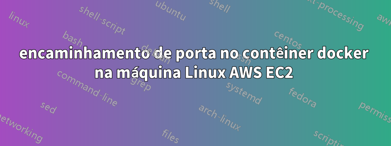 encaminhamento de porta no contêiner docker na máquina Linux AWS EC2