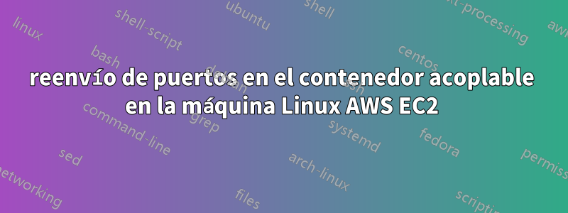 reenvío de puertos en el contenedor acoplable en la máquina Linux AWS EC2