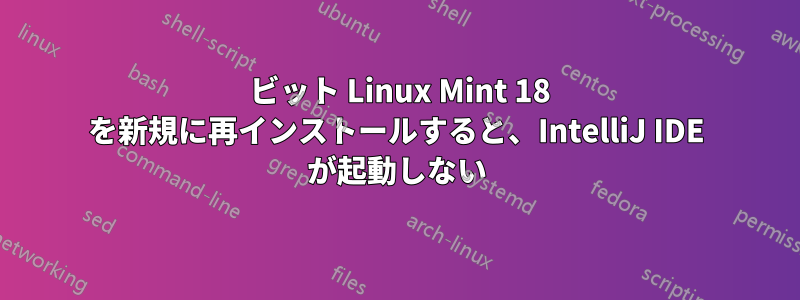 32 ビット Linux Mint 18 を新規に再インストールすると、IntelliJ IDE が起動しない