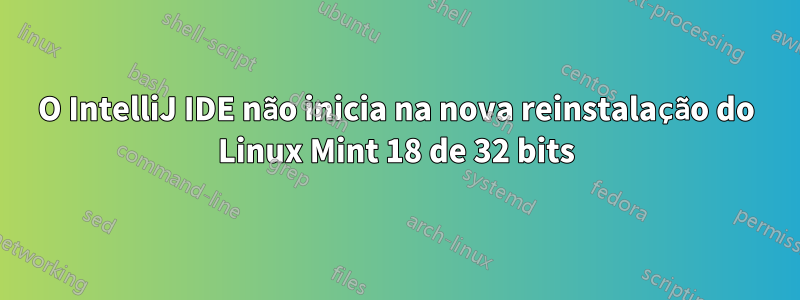 O IntelliJ IDE não inicia na nova reinstalação do Linux Mint 18 de 32 bits