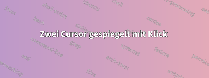 Zwei Cursor gespiegelt mit Klick