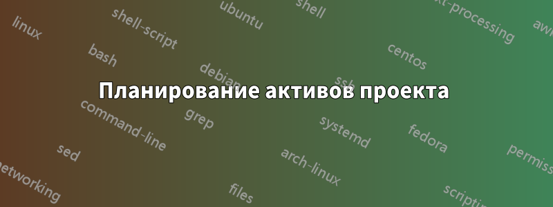 Планирование активов проекта