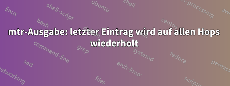 mtr-Ausgabe: letzter Eintrag wird auf allen Hops wiederholt