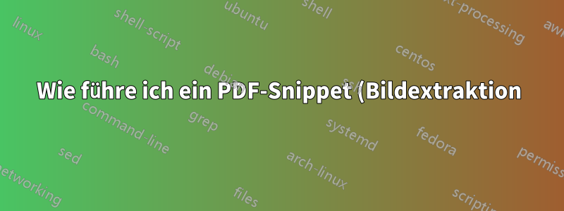 Wie führe ich ein PDF-Snippet (Bildextraktion) durch, bei dem dem Bild ein Dateiname hinzugefügt wird?