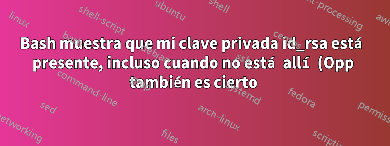 Bash muestra que mi clave privada id_rsa está presente, incluso cuando no está allí (Opp también es cierto). ¿Cómo es eso?