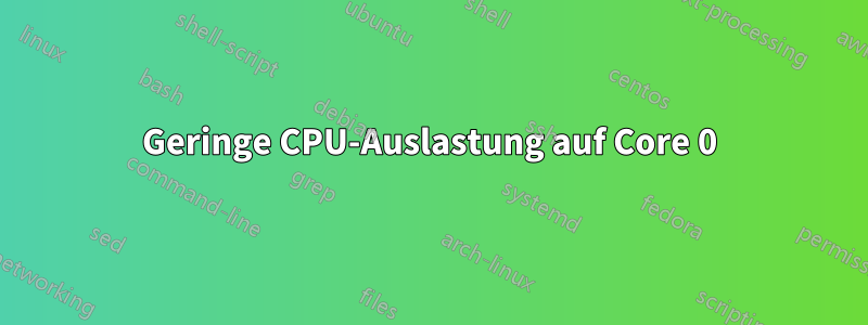 Geringe CPU-Auslastung auf Core 0