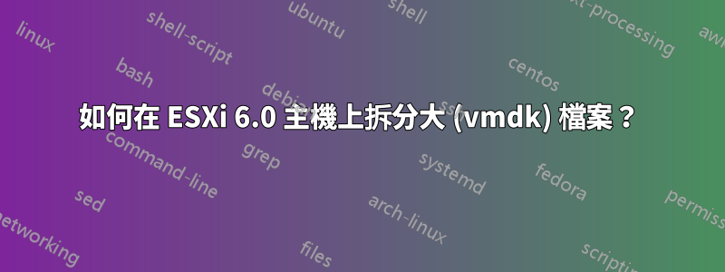 如何在 ESXi 6.0 主機上拆分大 (vmdk) 檔案？