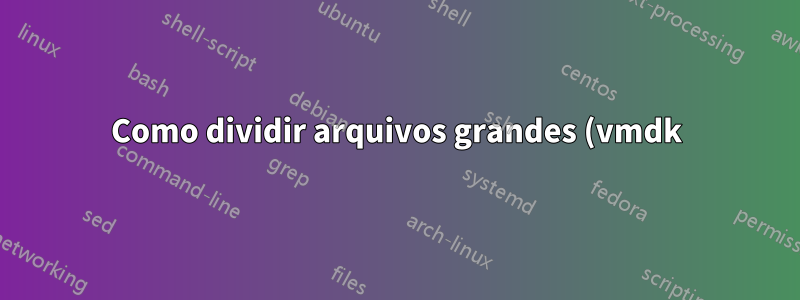 Como dividir arquivos grandes (vmdk) em um host ESXi 6.0?