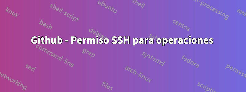 Github - Permiso SSH para operaciones