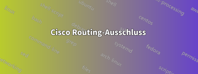 Cisco Routing-Ausschluss