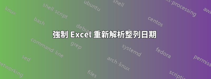 強制 Excel 重新解析整列日期