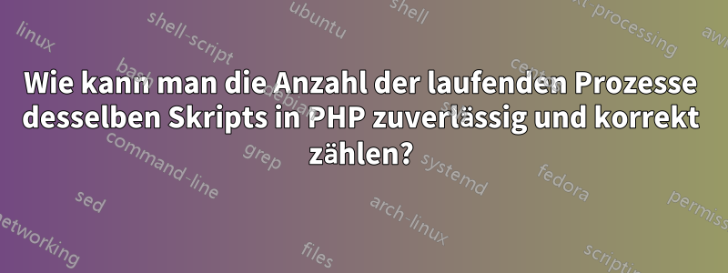 Wie kann man die Anzahl der laufenden Prozesse desselben Skripts in PHP zuverlässig und korrekt zählen?