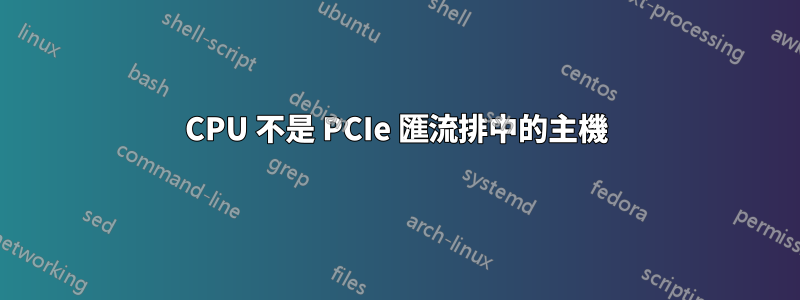 CPU 不是 PCIe 匯流排中的主機