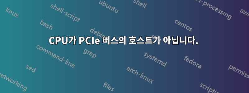 CPU가 PCIe 버스의 호스트가 아닙니다.