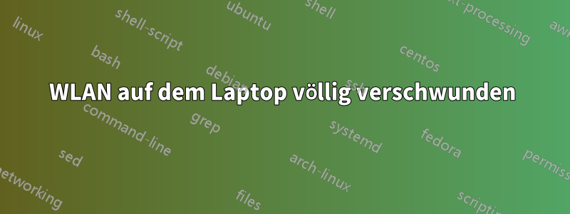 WLAN auf dem Laptop völlig verschwunden