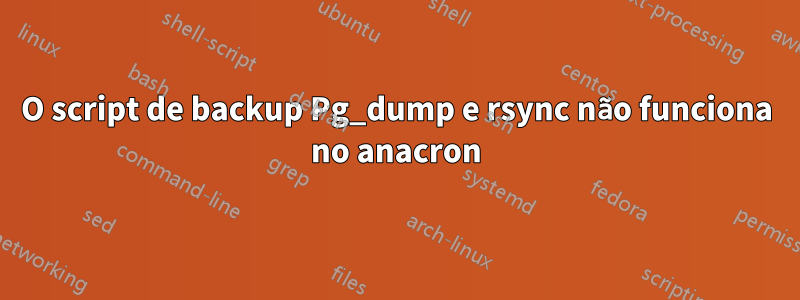 O script de backup Pg_dump e rsync não funciona no anacron