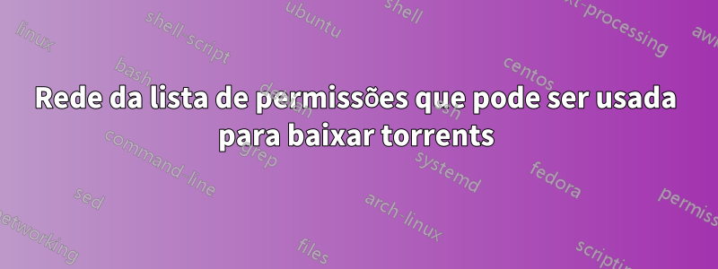 Rede da lista de permissões que pode ser usada para baixar torrents