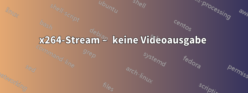 x264-Stream – keine Videoausgabe