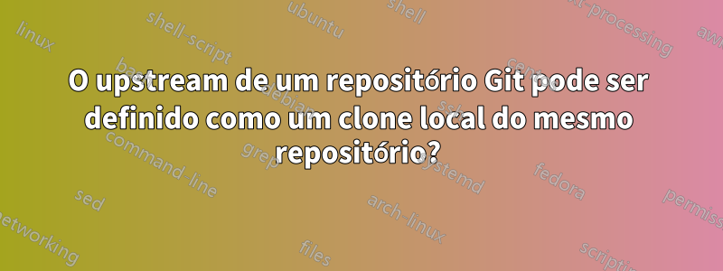 O upstream de um repositório Git pode ser definido como um clone local do mesmo repositório?