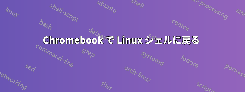 Chromebook で Linux シェルに戻る