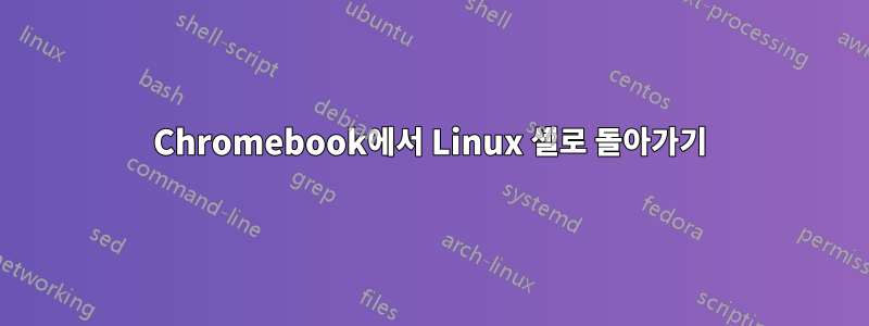 Chromebook에서 Linux 셸로 돌아가기