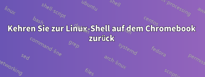 Kehren Sie zur Linux-Shell auf dem Chromebook zurück