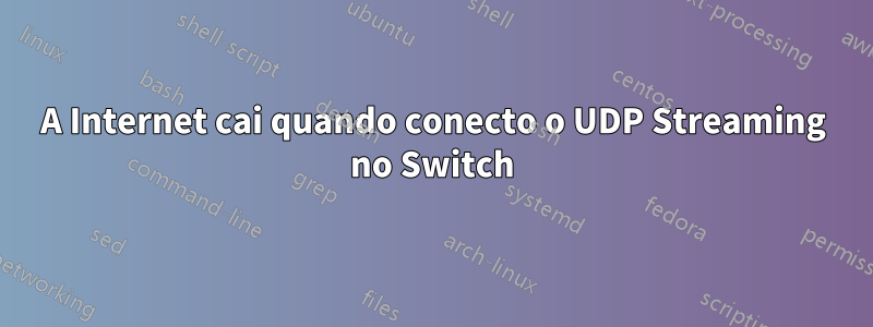 A Internet cai quando conecto o UDP Streaming no Switch