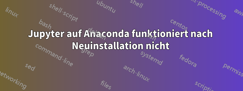 Jupyter auf Anaconda funktioniert nach Neuinstallation nicht