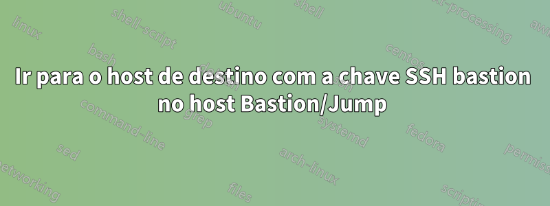 Ir para o host de destino com a chave SSH bastion no host Bastion/Jump