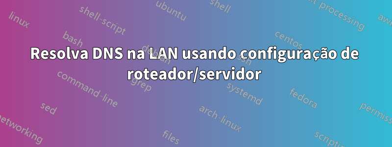 Resolva DNS na LAN usando configuração de roteador/servidor