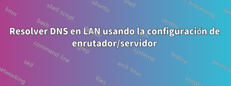 Resolver DNS en LAN usando la configuración de enrutador/servidor