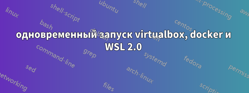 одновременный запуск virtualbox, docker и WSL 2.0