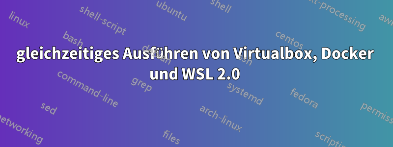 gleichzeitiges Ausführen von Virtualbox, Docker und WSL 2.0