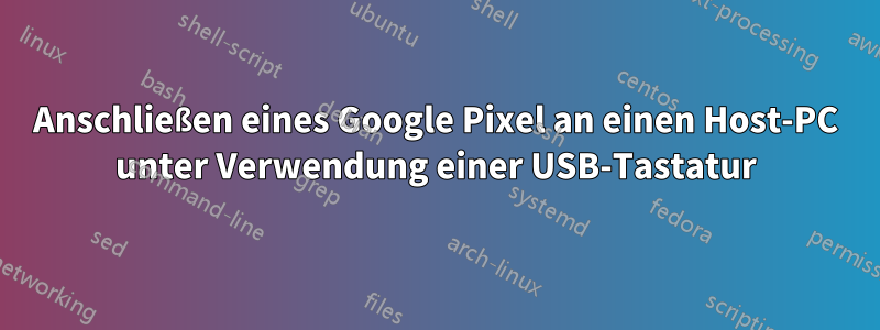 Anschließen eines Google Pixel an einen Host-PC unter Verwendung einer USB-Tastatur