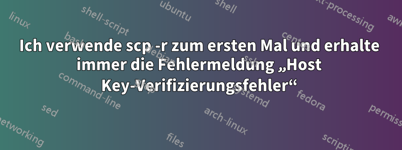 Ich verwende scp -r zum ersten Mal und erhalte immer die Fehlermeldung „Host Key-Verifizierungsfehler“
