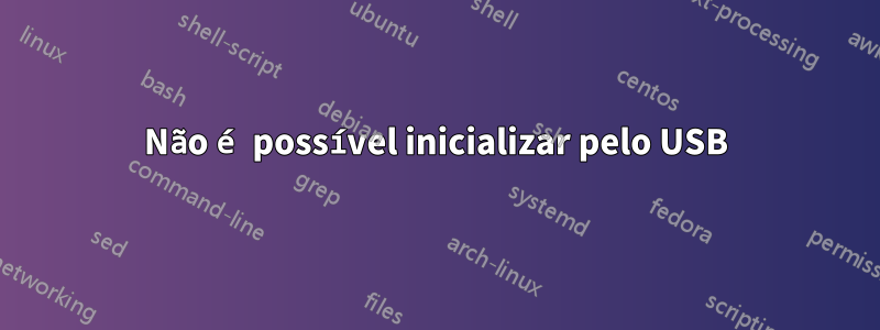 Não é possível inicializar pelo USB