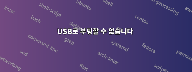 USB로 부팅할 수 없습니다