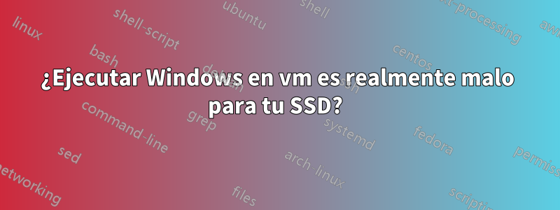 ¿Ejecutar Windows en vm es realmente malo para tu SSD? 
