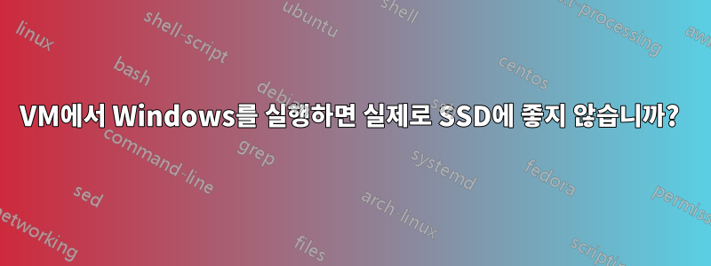 VM에서 Windows를 실행하면 실제로 SSD에 좋지 않습니까? 