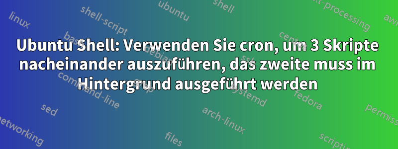 Ubuntu Shell: Verwenden Sie cron, um 3 Skripte nacheinander auszuführen, das zweite muss im Hintergrund ausgeführt werden