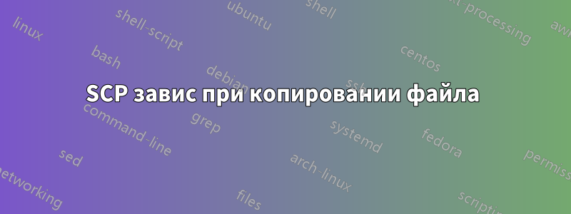 SCP завис при копировании файла